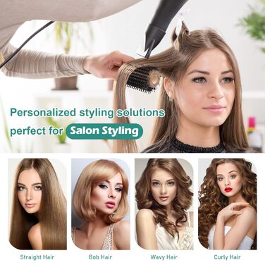 Кругла щітка для розчісування та укладання волосся з щетиною дикого кабана та нейлону, професійна щітка для створення локонів (діаметр 40/70 мм)