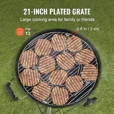 Решітка для гриля Vnierxful 8835 для Weber 22,5 дюйма, покращена, для вугільних грилів Kettle, Performer, Master-Touch, система Gourmet BBQ, шарнірна, сталева