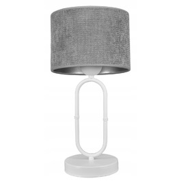 Стильна біла настільна нічна лампа з абажуром із штрукіля, сучасний лофт, LED E27