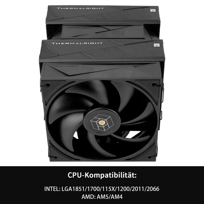 Thermalright Royal Pretor 130: Кулер CPU з 6 тепловими трубками, сумісний з Intel LGA115X/1200/2011/1700/1851 та AM4/AM5, охолодження для ПК