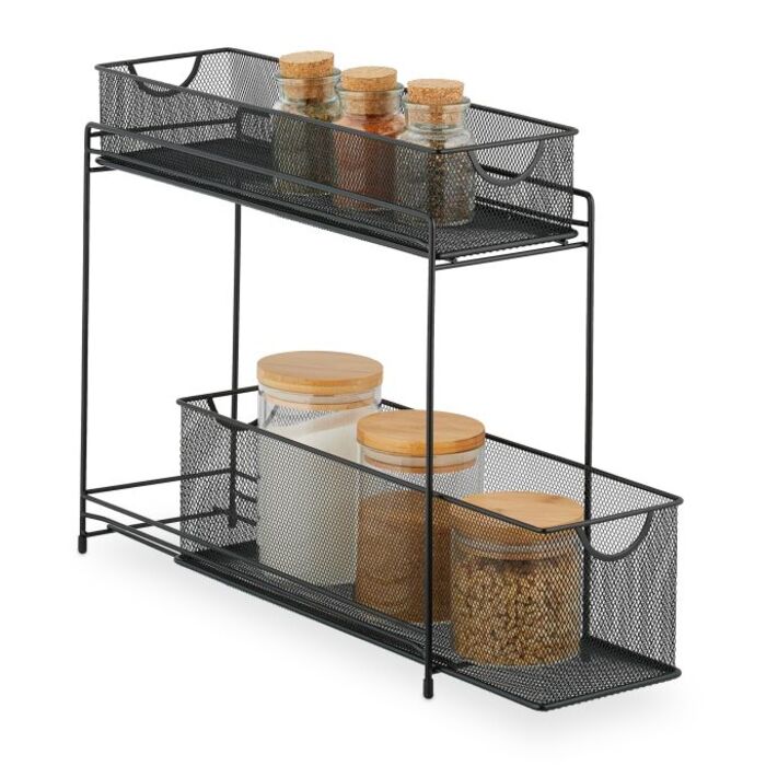 Relaxdays Metal Kitchen Cabinet Organizer