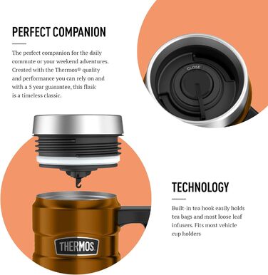 Термос König Travel Mug з нержавіючої сталі - Матовий чорний (470 мл)