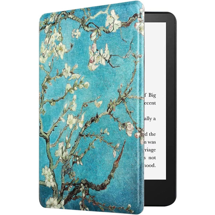 Чохол MOKASE для Kindle Paperwhite 5/6/7 (2012-2016), синтетична шкіра, функція авто-сон, Blossom