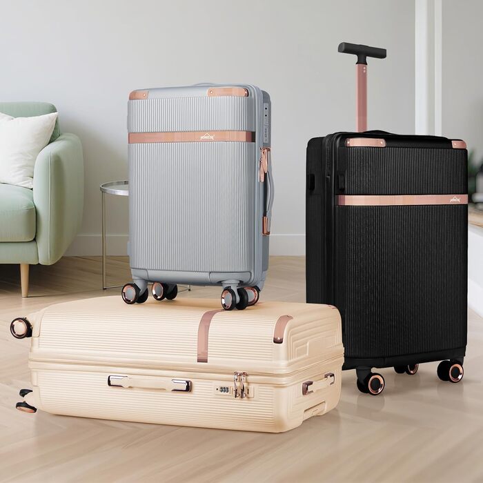 Набір валіз Homelux 3 шт. Бежевий, ABS, Hartschale, M-L-XL (950-schwarz)