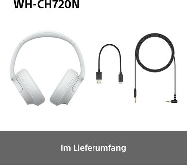 Бездротові Bluetooth-навушники Sony WH-CH720N з активним шумозаглушенням, до 50 годин автономної роботи, рожево-білий колір