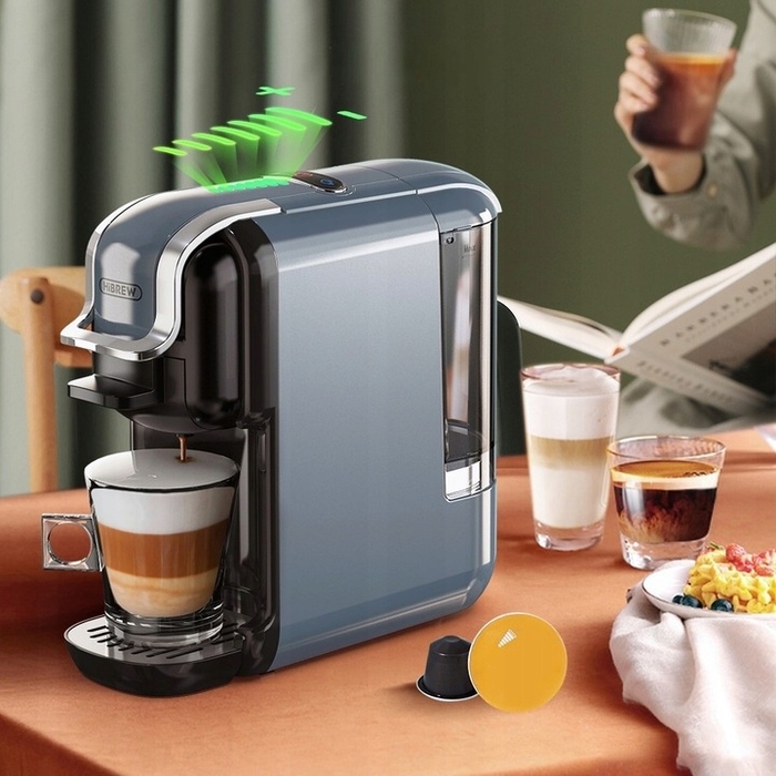 Капсульна кавомашина HiBREW H2B-GR, 20 бар, сіра