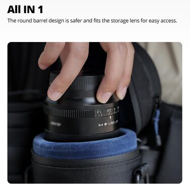 Захисний чохол для об'єктива камери AMBITFUL: водонепроникний, пилонепроникний, ударостійкий. Підходить для Sony, Nikon, Canon, Fujifilm, Tamron (до 110x225 мм)