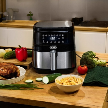 Аерофритюрниця Yoer 6L Air Fryer 1700W: 12 програм + сепаратор