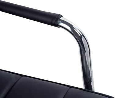 Крісло офісне HOMCOM для дому та офісу, регульоване по висоті, поворотне, шкірозамінник, до 120 кг, чорне