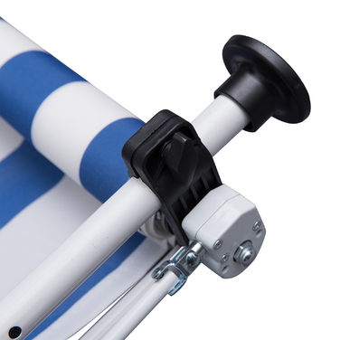 Markiza Outsunny з ручною кришкою, Ш300 x Г150 x В170-280 см, регульована по висоті, маркіза стійка до погодних умов, водонепроникна, алюмінієва, поліестер, синьо-біла