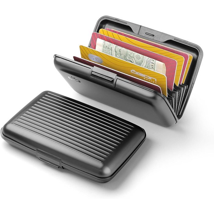 Картахолдер ÖGON -DESIGNS Smart Case Stockholm V1 (Чорний) з RFID захистом, алюміній