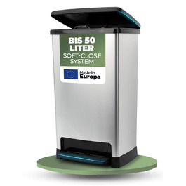 Нівалів Відро для сміття 50л з педаллю, м'яким закриттям та герметичним кришкою - відро для кухні та інші приміщення