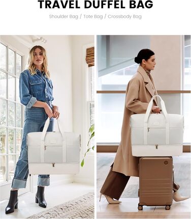 Сумка-трансформер LOVEVOOK для подорожей: велика дорожня сумка-шопер 60L з відділенням для взуття, водонепроникна, 55x42x25см