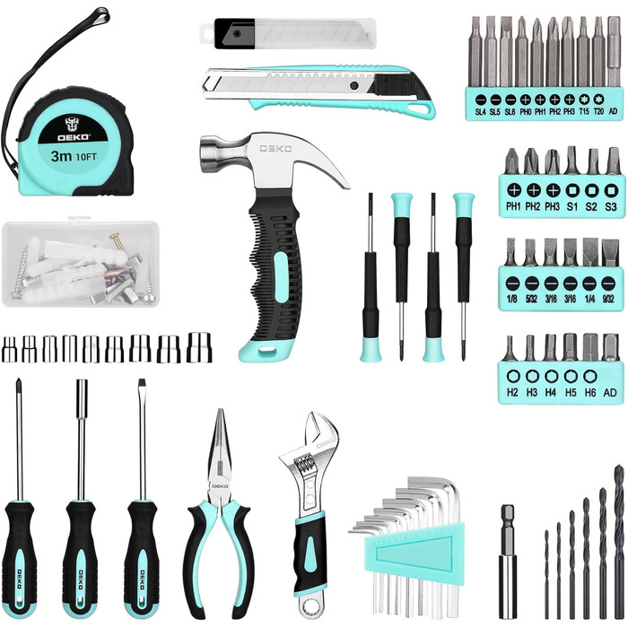 Набір інструментів DEKO 126 шт. у кейсі: для дому, офісу та саду