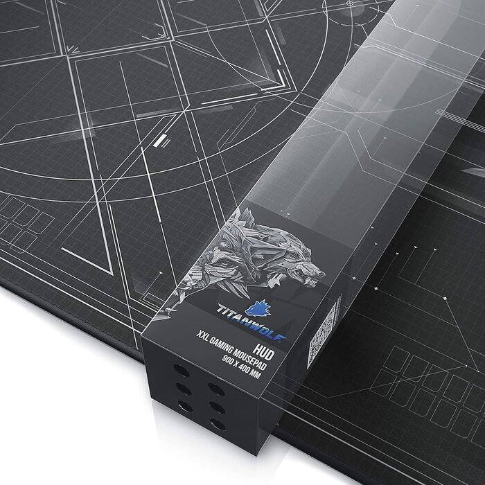 Ігровий килимок для миші TITANWOLF XXL Speed Gaming Mousepad, 900 x 400 мм, великий килимок на стіл для підвищення точності та швидкості