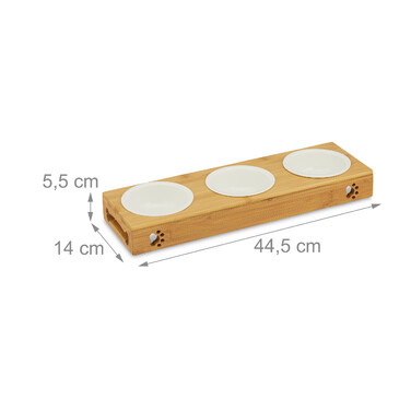 Relaxdays Nap Stand Bamboo Ceramic