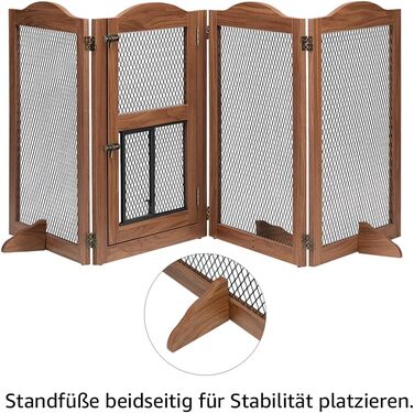 Захисний бар'єр для каміну Unipaws, огорожа для собак, перегородка, 6 панелей, без свердління, білий (коричневий)