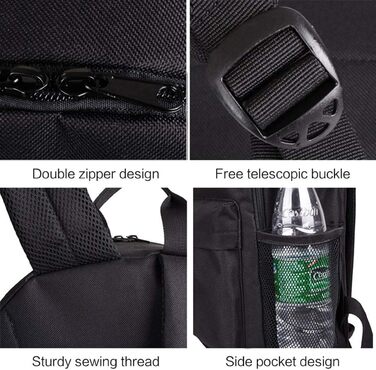 Шкільний рюкзак унісекс, легкий водонепроникний рюкзак для підлітків, чорний