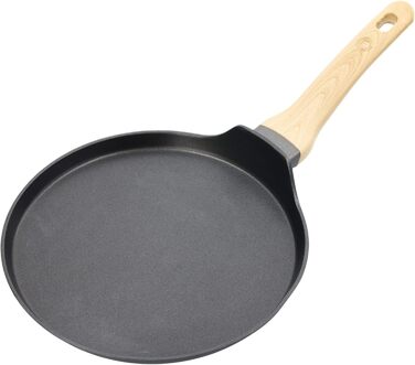 MasterChef Crepe Pan Induction, Pancake Pan for Pancakes, Roti, Omelette, Tortilla, Induction, Gas, Ceramic Stove, Non-Stick Coating Aluminum, 25cm, Extra Wide Natural Collection