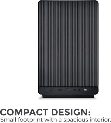 Корпус Lian Li DAN Cases A3 Wood Edition для ПК Micro-ATX з темперованим склом та дерев'яними вставками з горіха (чорний, сітчатий)