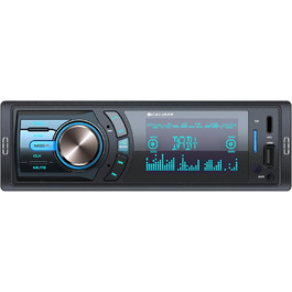 Автомагнітола Caliber 1DIN Bluetooth, DAB+/FM, 4x75 Вт, USB, MicroSD, зарядка 2.1A, Aux-in, гучний зв'язок, зовнішній мікрофон, RCA вихід, антена DAB+, підтримка MP3/WMA/APE/FLAC/AAC