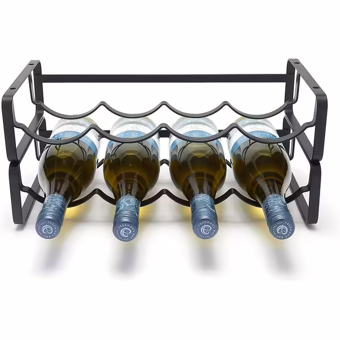 simplywire – Modular Wine Rack – Stackable Bottle Holder – Black