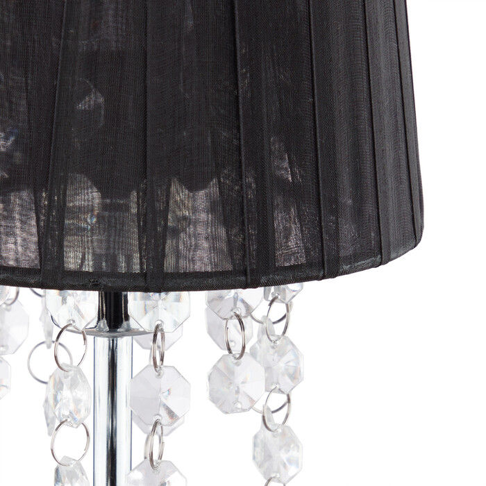 Relaxdays Crystal Table Lamp with Organza Shade