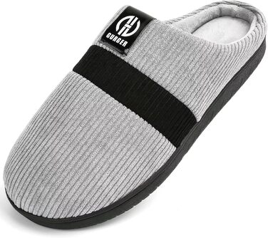 Тапочки домашні чоловічі/жіночі зимові з плюшевою підкладкою, розмір 36-51 (46/47 EU, сірий колір C2)
