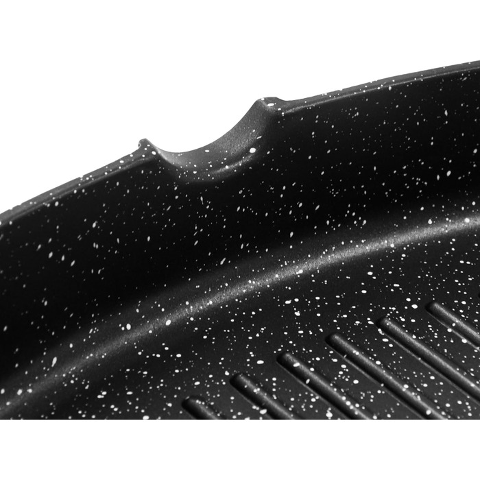 Zanetti сковорода-гриль 20x20 см з алюмінію з товстим дном, для індукційних плит, зі складний ручкою