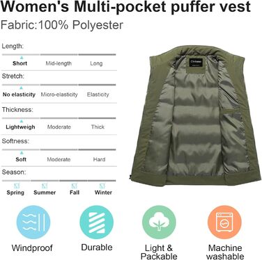 Чоловіча пухова жилетка Chrisuno Casual з капюшоном, стеганий пуховик, жилетка для активного відпочинку та катання на лижах, зелений (армійний)