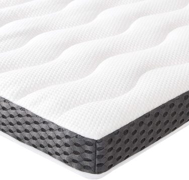 Amazon Basics Comfort Memory Foam Mattress Topper, Plush, 180 x 200 cm, 7 cm Height, White
