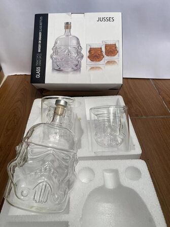 Whiskey Decanter and Whiskey Glasses Set, 750ML Whiskey Decanter Gifts for Men, Whiskey Set for Bourbon, Single Malt, Jameson, Irish, Wine, Scotch, Brandy (Bottle Set)