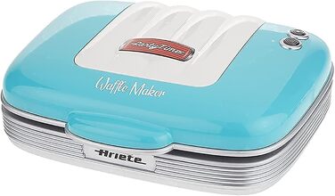 Ariete Party Time 700W Electric Waffle Maker - Non-Stick, Blue