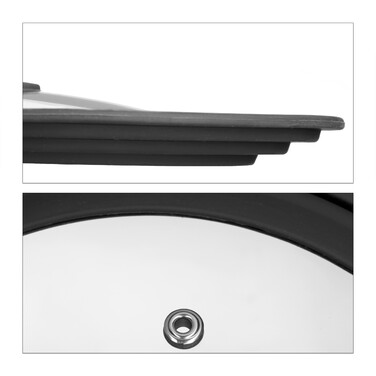 Relaxdays 26-30 cm Pot Lid with Silicone Edge
