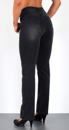 Джинси жіночі ESRA Straight Stretch High Waist - преміум, класичний крій, великі розміри (G6, J582)