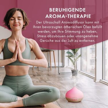 Аромадифузор ультразвуковий The Body Source 300 мл з LED-підсвіткою та таймером - зволожувач повітря для дому, офісу, спа. Підтримка ефірних олій.