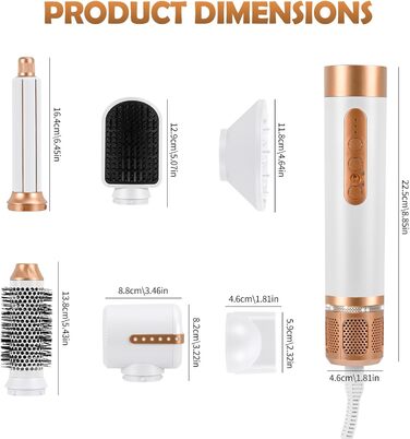 Air Styler 7 в 1: Фен, плойка, щітка для волосся, дифузор – 7 функцій для всіх типів волосся