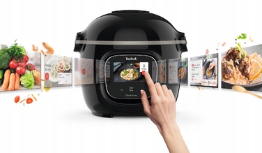 Мультиварка-скороварка Tefal Cook4me Touch CY912, 6 л, Wi-Fi, 13 функцій, чорна
