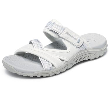 Сандалі Skechers Reggae Damen - білі слайдери 39 EU для жінок, Opulenter Garten