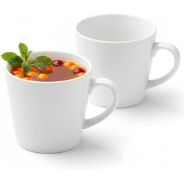 Набір чашок для чаю та кави Wilmax - 2 шт., 630 мл, порцеляна, білі