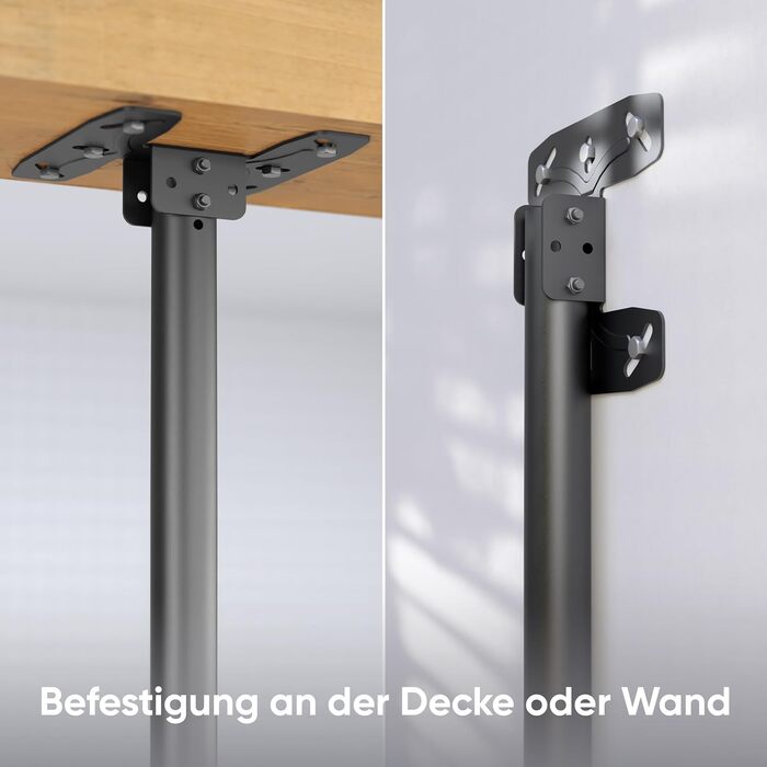 ONKRON Ceiling TV Mount for 32-80 inch TVs - Tilting & Swivel, VESA 100x100-600x400, Load Capacity 68kg, Adjustable Height, Black