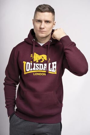 Світшот Lonsdale London Thurning для чоловіків Бордовий, Базовий, Casual, Streetwear