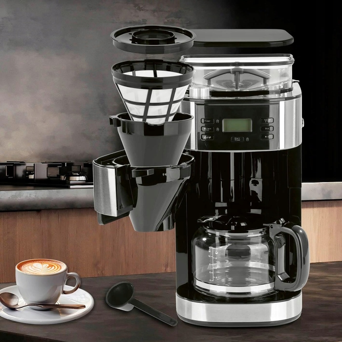 Кавоварка Barista чорна, 1,5 л, з автоматичним ввімкненням