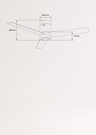Стеляний вентилятор Windminimal білий з підсвіткою та пультом, тихий, DC-двигун, 40W, діаметр 132 см, 6 швидкостей, літньо-зимовий режим