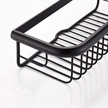 Shower caddy with oiled bronze finish, wall-mounted, bathroom shelf, storage holder for bath soap and shampoo, 30 cm length
