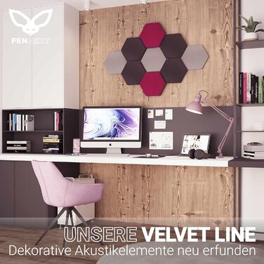 Акустичні панелі-поглиначі шуму гексагональні, 3D панелі для стін Green Shades / Magnolia Shades, набір 8 шт, виробництво ЄС