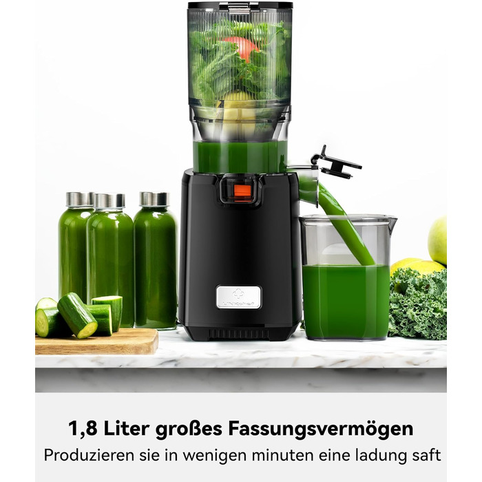LINKChef повільно-видавлюючий соковитискач Slow Juicer SJ52, 1.8 л, з функцією реверсу, BPA Free
