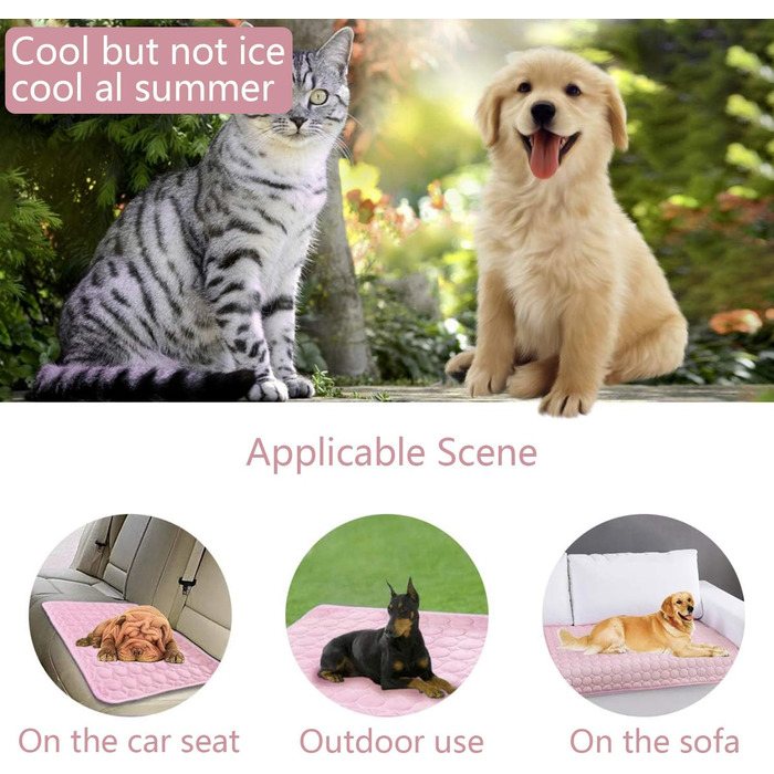 Килимок охолоджуючий для собак YXHZVON, 150 x 100 см, 2XL, рожевий