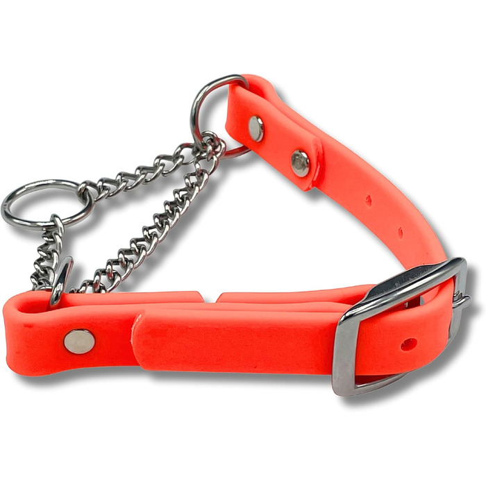 Нашийник для собак JI HODGES Artigale, біотана, нержавіюча сталь, проти потягування, професійна якість, Extra Large (Оранжевий/Західний (Sunset Chevron))