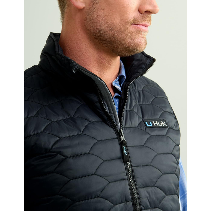 Жилет HUK Scale для чоловіків, ізольований, з DWR просоченням, для риболовлі, чорний, XXL